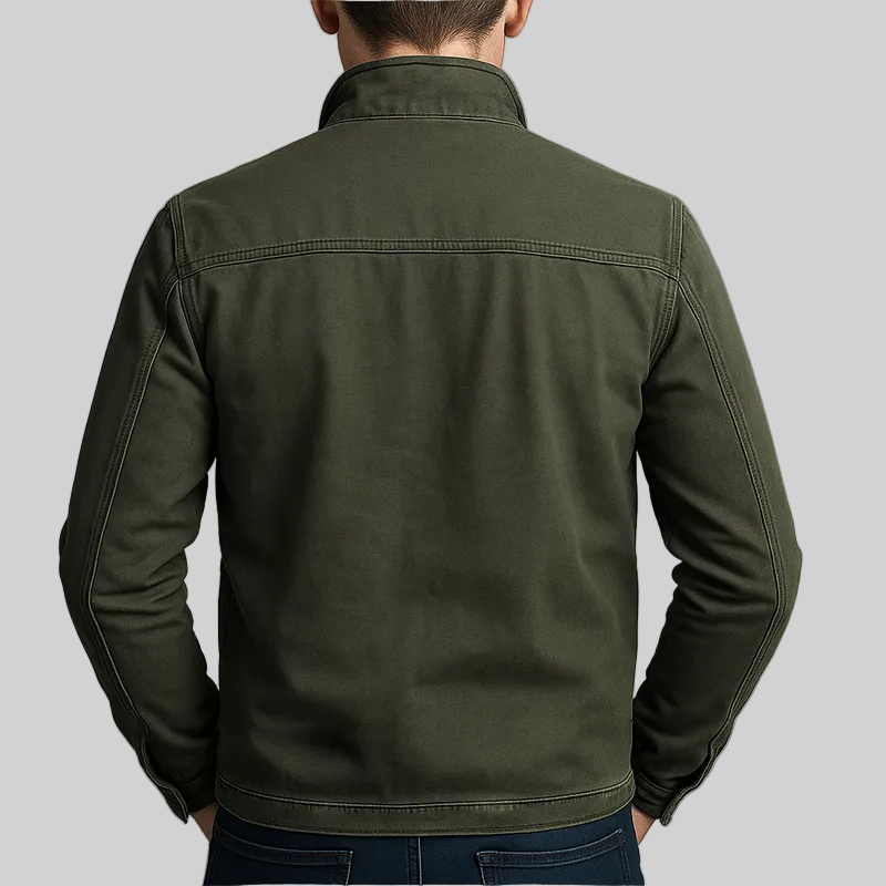 Ainsley - Men's Vintage Zip Jacket with Chest Pockets