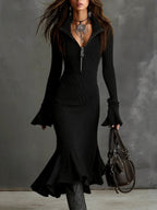 Alanna - Women's Long Sleeve Mermaid Knit Dress 2