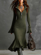 Alanna - Women's Long Sleeve Mermaid Knit Dress 3
