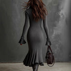 Alanna - Women's Long Sleeve Mermaid Knit Dress 6