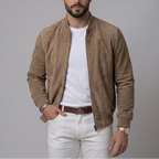 Aldrich - Men's Suede-Textured Zip Jacket