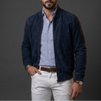 Aldrich - Men's Suede-Textured Zip Jacket