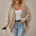 Anneliese - Women's Ribbed Batwing Sleeve Cardigan 4