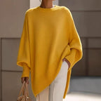 Antonia - Women's Round Neck Batwing Oversized Sweater 5