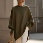Antonia - Women's Round Neck Batwing Oversized Sweater 6