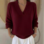 Ariel - Women's V-Neck Loose Comfy Sweater 2
