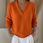 Ariel - Women's V-Neck Loose Comfy Sweater 4