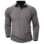 Arthur - Men's Long-Sleeve Polo with Buttoned Collar