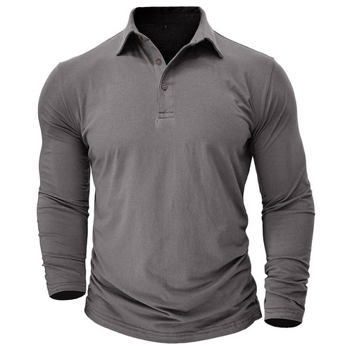 Arthur - Men's Long-Sleeve Polo with Buttoned Collar