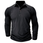 Arthur - Men's Long-Sleeve Polo with Buttoned Collar