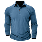 Arthur - Men's Long-Sleeve Polo with Buttoned Collar
