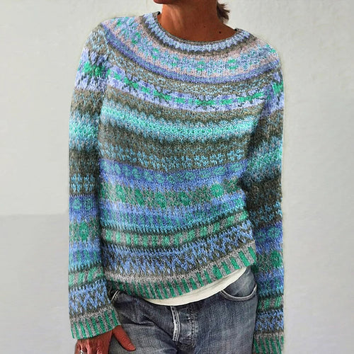 Beatrice - Women's Striped Crew Neck Pullover