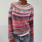 Beatrice - Women's Striped Crew Neck Pullover