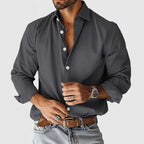 Beckett - Men's Button-Front Solid Shirt