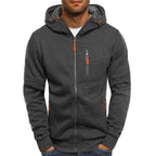 Caleb - Men's Zip-Up Hoodie with Neon Accents