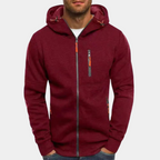 Caleb - Men's Zip-Up Hoodie with Neon Accents