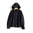 Camille - Women's Button-Front Hooded Jacket