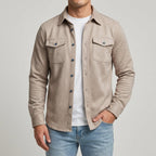 Casper - Men's Button-Front Overshirt with Chest Pockets