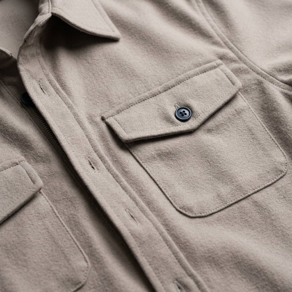 Casper - Men's Button-Front Overshirt with Chest Pockets