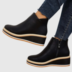 Cassandra - Women's Platform Chelsea Boots with Side Zip