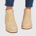 Cassandra - Women's Platform Chelsea Boots with Side Zip