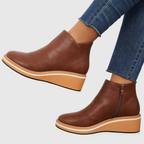 Cassandra - Women's Platform Chelsea Boots with Side Zip