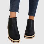 Cassandra - Women's Platform Chelsea Boots with Side Zip