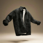 Cassian - Men's Geometric Wool Jacket with Notch Collar