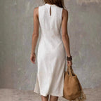 Celestine - Women's Ribbed Sleeveless Fitted Midi Dress 4
