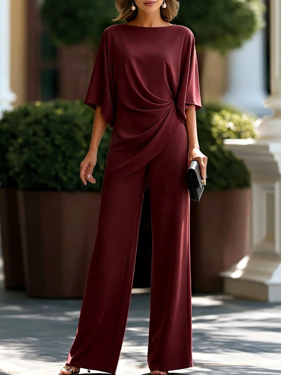 Charlene - Women's Relaxed-Fit Wide-Leg Two-Piece Set 4