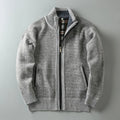 Corvin - Men's Textured Full-Zip Cardigan with Hand Pockets