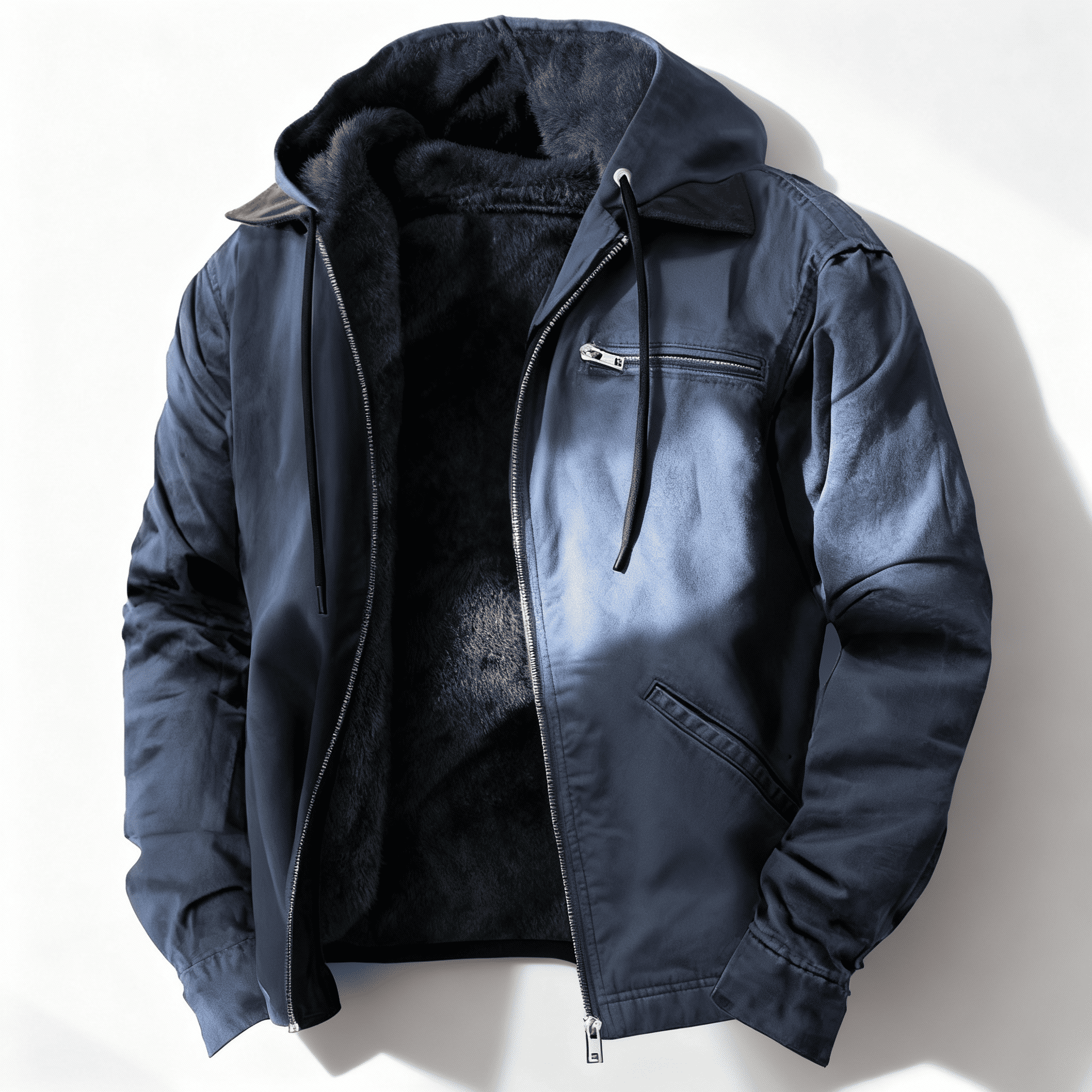 Corwin - Men's Hooded Zip Jacket with Fleece Lining