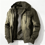 Corwin - Men's Hooded Zip Jacket with Fleece Lining