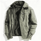 Corwin - Men's Hooded Zip Jacket with Fleece Lining