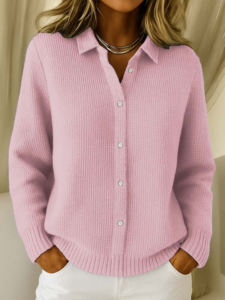 Dahlia - Women's Ribbed Button-Up Cardigan