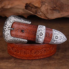 Dalton - Men's Embossed Western Belt with Ornate Buckle