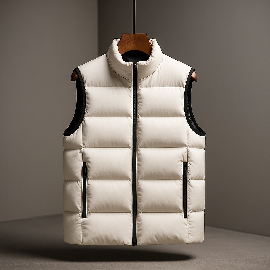 Dylan - Men's Quilted Puffer Vest with Zip Pockets