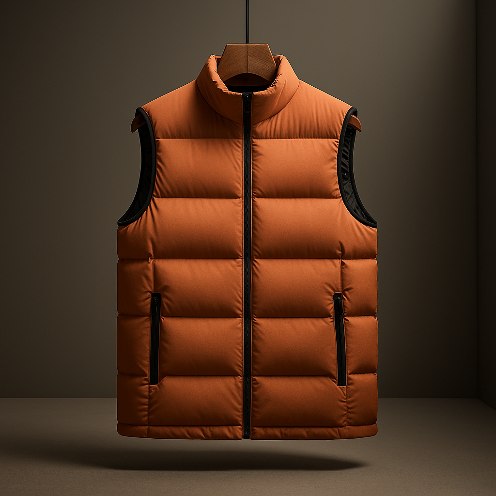 Dylan - Men's Quilted Puffer Vest with Zip Pockets