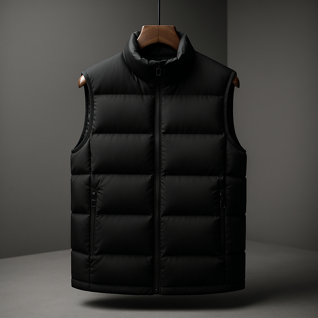 Dylan - Men's Quilted Puffer Vest with Zip Pockets
