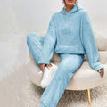 Elena - Women's Boucle Drawstring Hoodie and Tapered Jogger Set