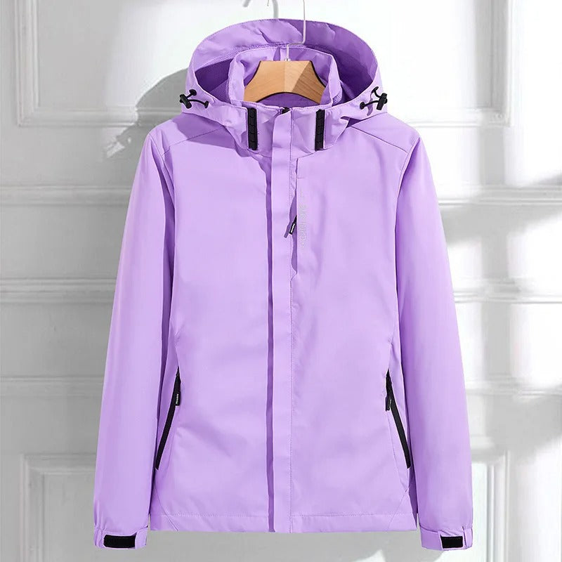 Elowen - Women's Zip-Front Hooded Rain Jacket