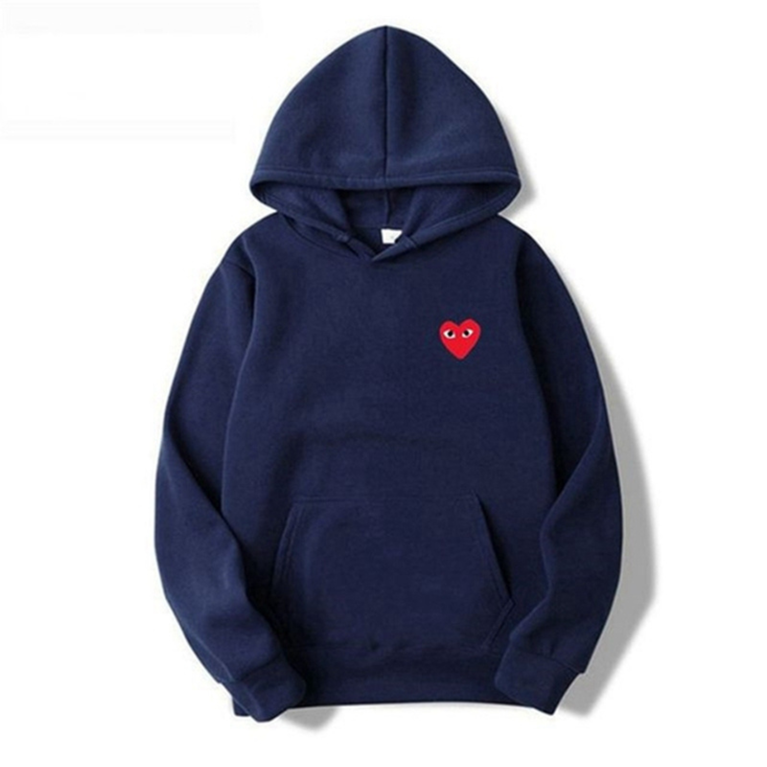 Evelyn - Women's Heart-Embroidered Hoodie with Drawstring Hood
