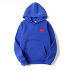Evelyn - Women's Heart-Embroidered Hoodie with Drawstring Hood