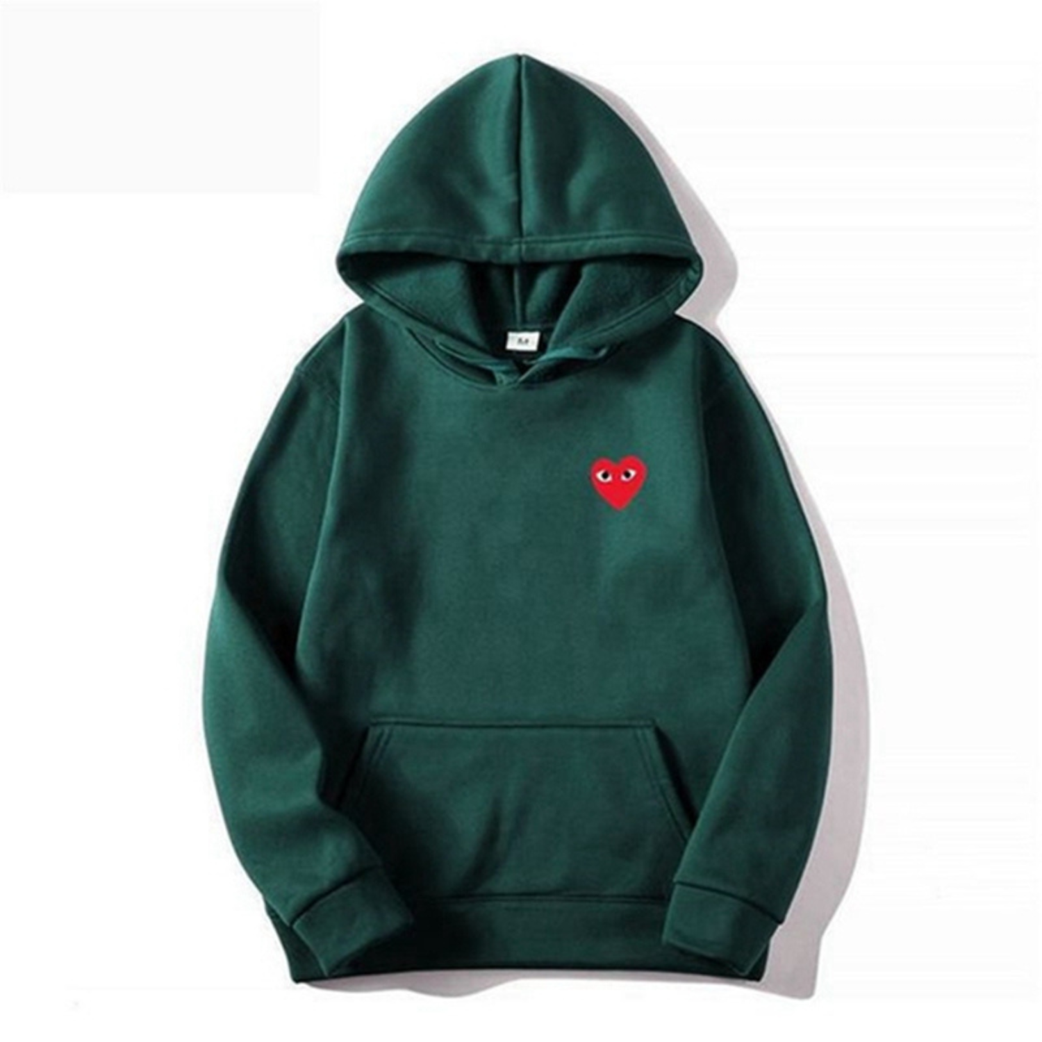 Evelyn - Women's Heart-Embroidered Hoodie with Drawstring Hood
