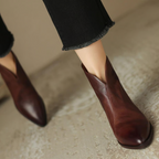 Evelyn - Women's Pointed-Toe Ankle Boots with Block Heel
