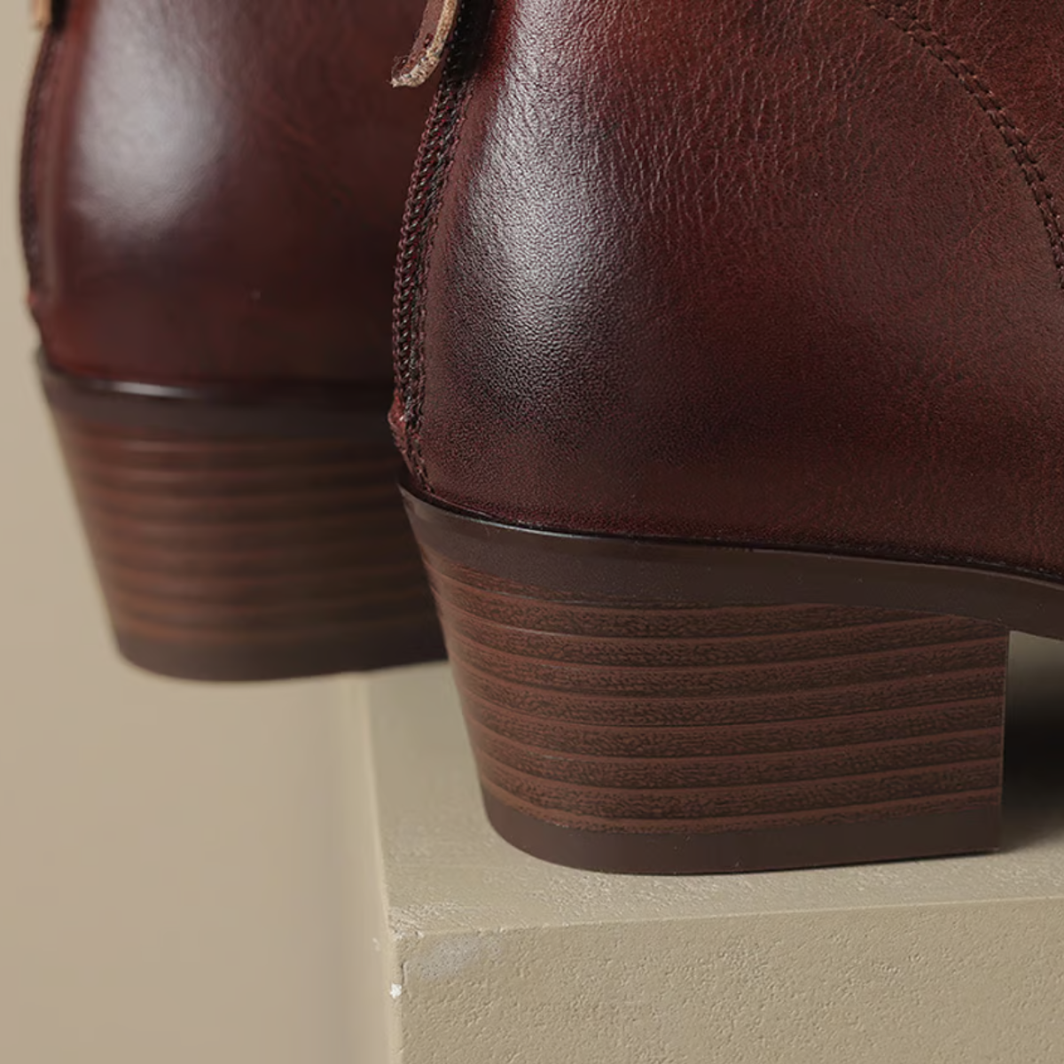 Evelyn - Women's Pointed-Toe Ankle Boots with Block Heel