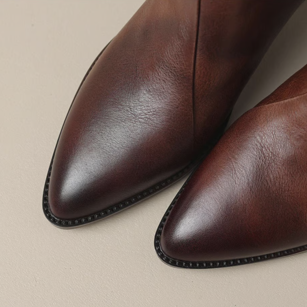 Evelyn - Women's Pointed-Toe Ankle Boots with Block Heel