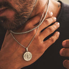 Everette - Men's Compass Rose Pendant Necklace