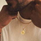 Everette - Men's Compass Rose Pendant Necklace