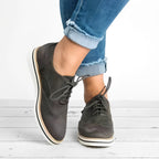 Everly - Women's Lace-Up Wingtip Oxfords with Cutout Details